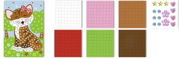 Mosaique en caoutchouc celluaire - Chat